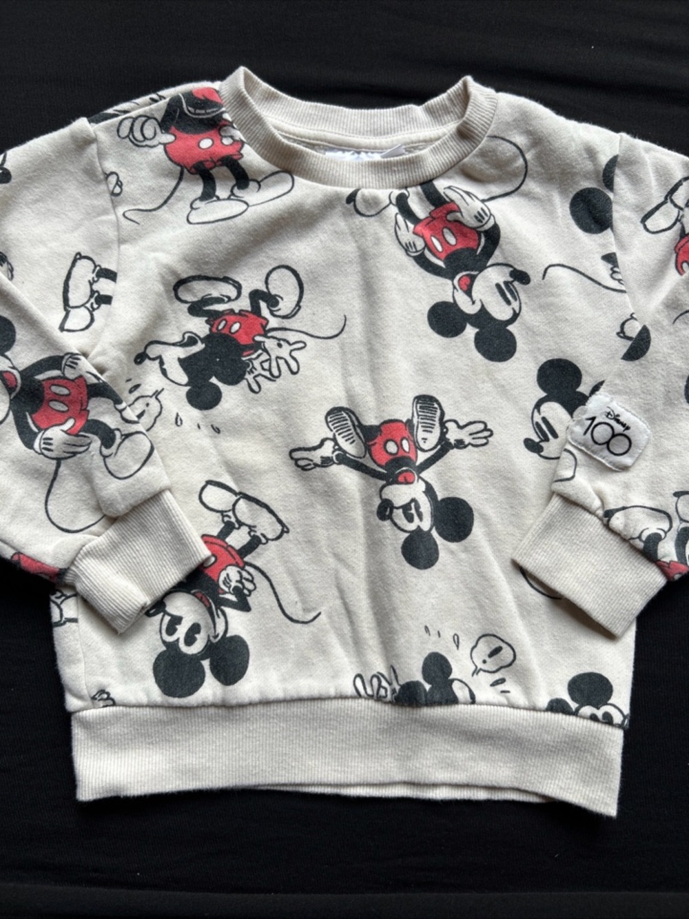 Disney Retro Mickey Mouse Unisex Sweatshirt size 4T off white